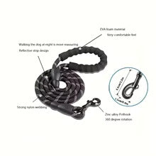 NitePaws™ Reflective Dog Leash – Durable & Comfortable Grip